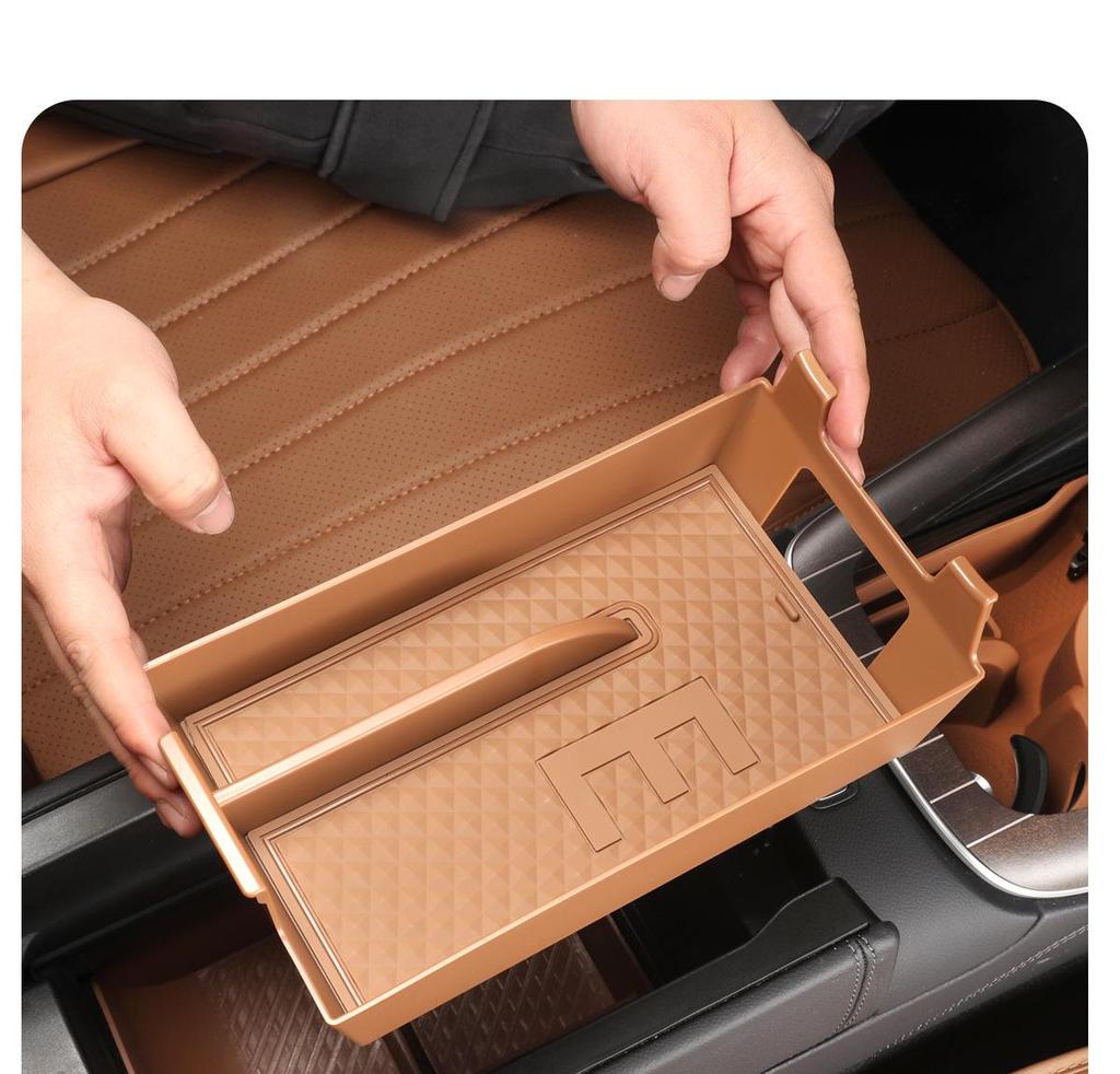 Storage Organizer for Mercedes-Benz GLC260, New C/E-Class, and E300L Center Console Armrest.