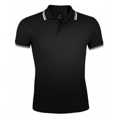 Mens Pasadena Tipped Short Sleeve Pique Polo Shirt