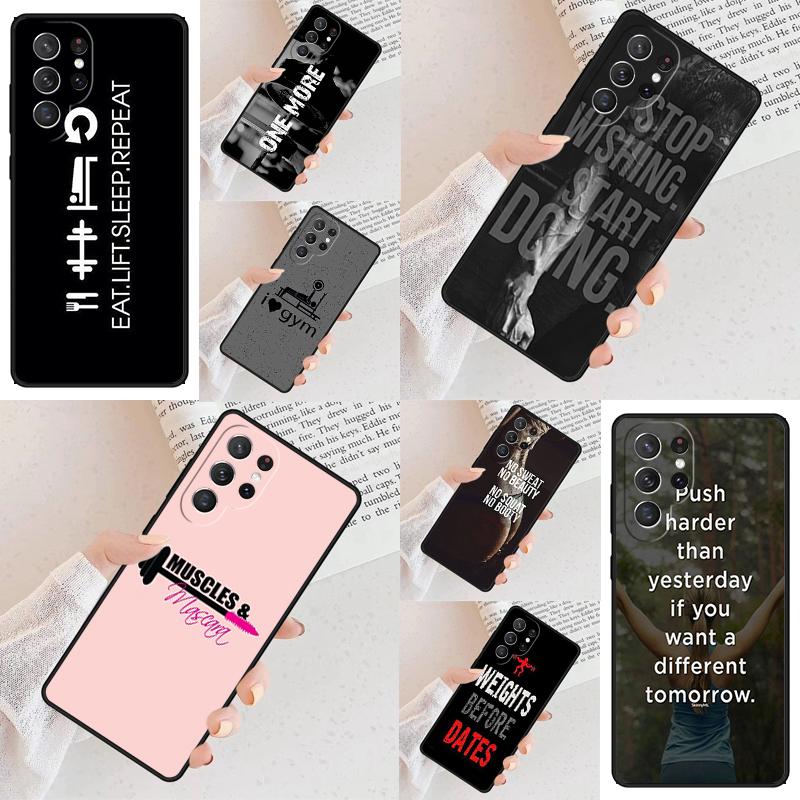 Bodybuilding Gym Fitness SOFT Cell Phone Case for Samsung Galaxy S26 Ultra S25 S24 S23 S22 S21 S20 Note10 Cover
