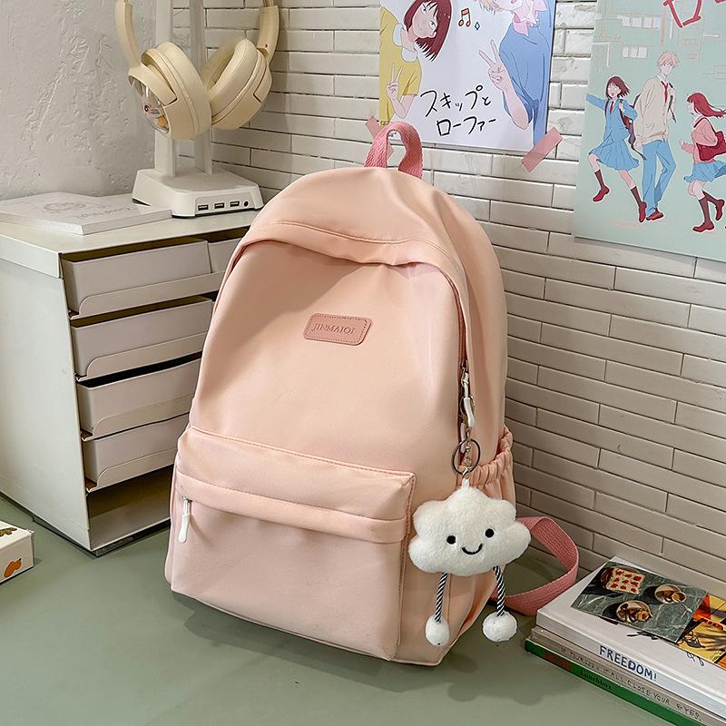 Schoolbag new female students junior high school students high school students large capacity college students backpack wind simple backpack computer