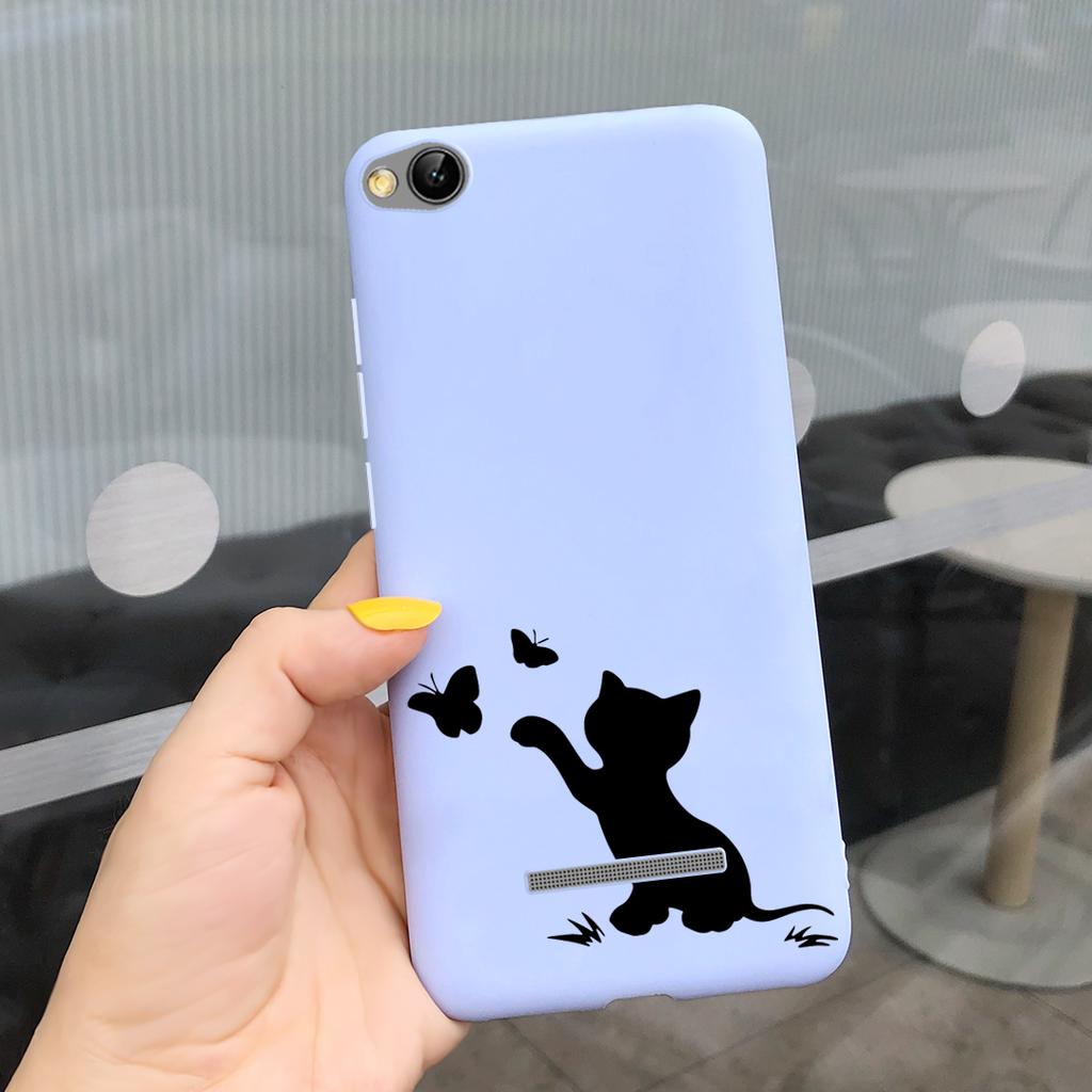 Phone Case For Xiaomi Redmi 4A 5A 6A 7A Case Lovely Cartoon Silicone Cover Candy Color Soft Funda For Redmi 4a 5 a 6a 7a Coque