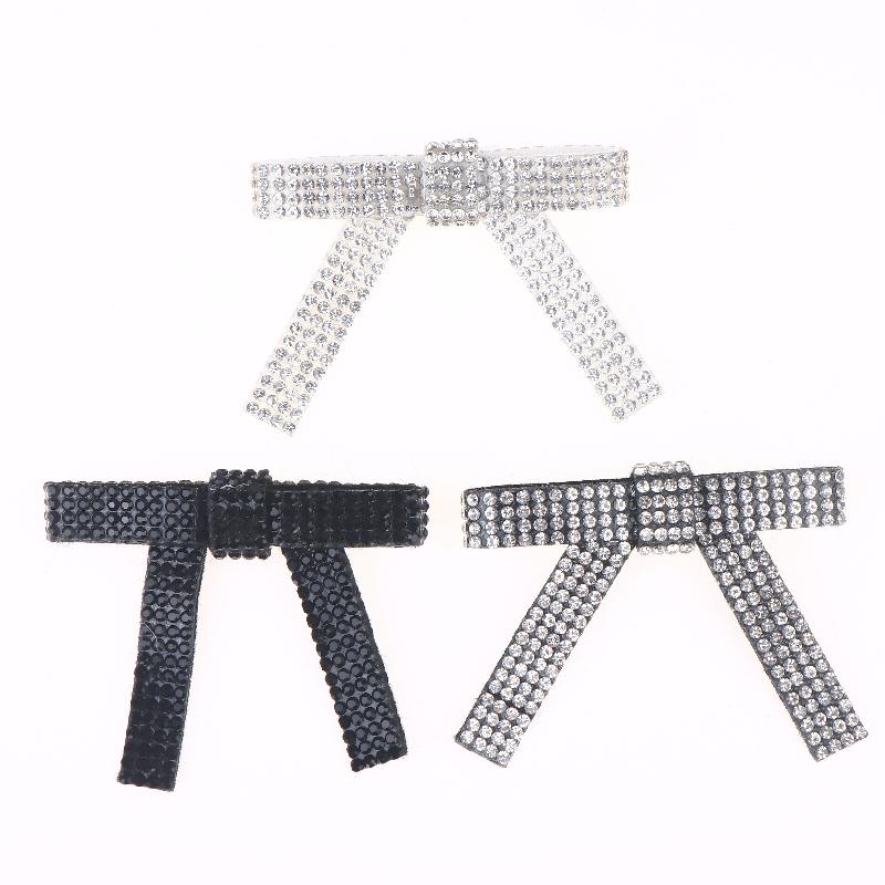 Handmade Pu Rhinestone Bow Brooches For Women Unisex Knot Pins Event Party New Vintage Gifts Backpack Decoration