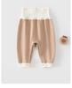 Baby Soft Down High Waist Snap Crotch Diaper Cover Pants - Warm Base Layer for Spring, Autumn, Winter