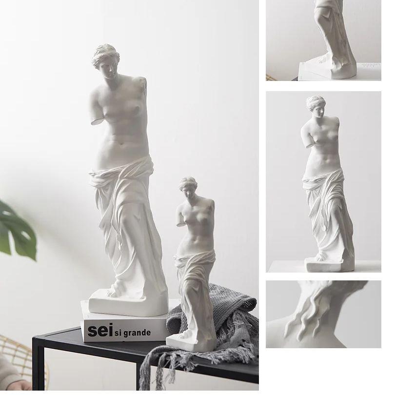Figurka z řecké mytologie z pryskyřice, Socha Venuše Mélské, Socha Afrodity, Figurka bohyně, arti dekorace