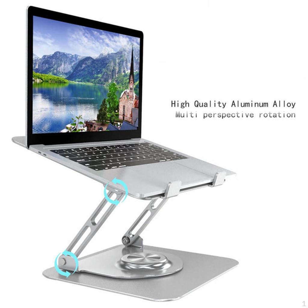 All Aluminium Laptop Stand, Hollow Design Ergonomic Dissipion Adjustable Universal Riser for