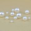 Ivory-white ABS Round Pearl Beads Without Hole for Garment Hat Hair Clip Decoration 4mm, 5mm, 6mm, 8mm, 10mm