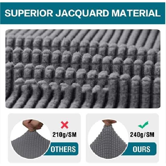 Stretch Armrest Covers (Set of 2) – Anti-Slip Spandex Jacquard Furniture Protectors for Chairs, Sofas & Recliners – Washable & Durable Slipcovers