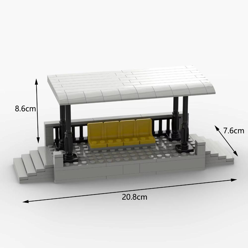 MOC Train Carriage Model, Rail Transport Vehicle, Coal Transport Vehicle, Rail Lift Pole Indicator Light, Train Accessories