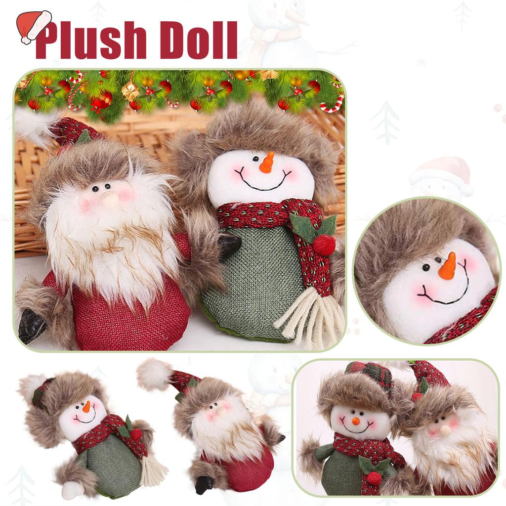 Christmas Sack Doll Christmas Plush Doll Christmas Decorations Christmas Tree Hanging Decoration Baby Linen Doll Old Man Snowman
