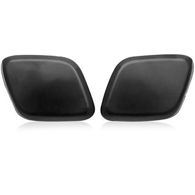 For Ford Focus 2012-2014 Left/Right Side Front Bumper Headlight Washer Nozzle Cover Cap Black Plastic