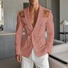 Europese En Amerikaanse Herenmode Holle Metalen Gesp Performance Kleding Effen Kleur Slim Fit Kostuumjasje Voor Mannen