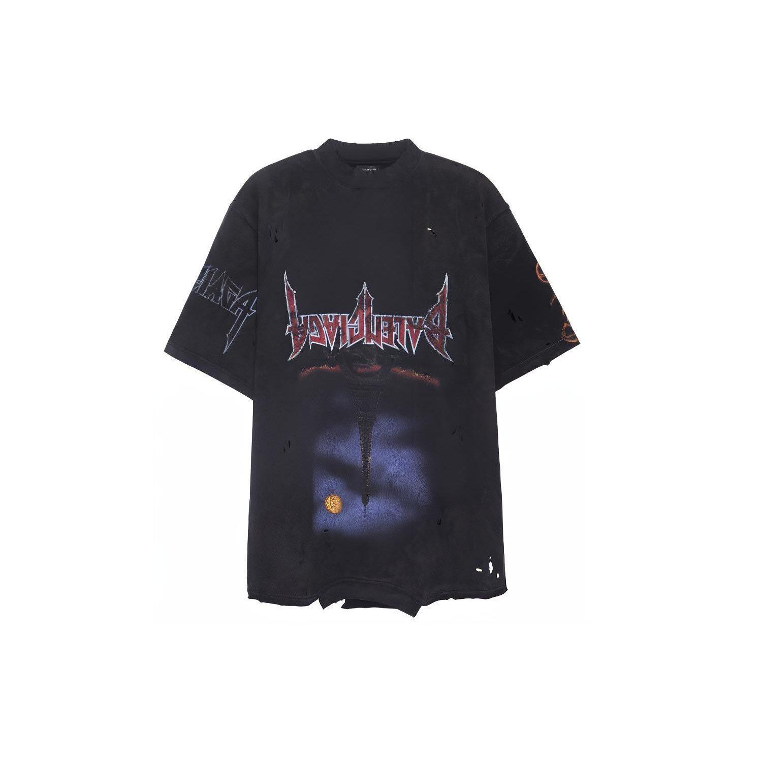 Balenciaga Rudens/Ziemas 23 T krekls Brīvs