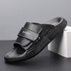 Fashion Summer Cow Leather Slippers for Men Solid Color Fashion Casual Flip Flops Male Abrasion Resistant High Quality Slipper Shoes Man