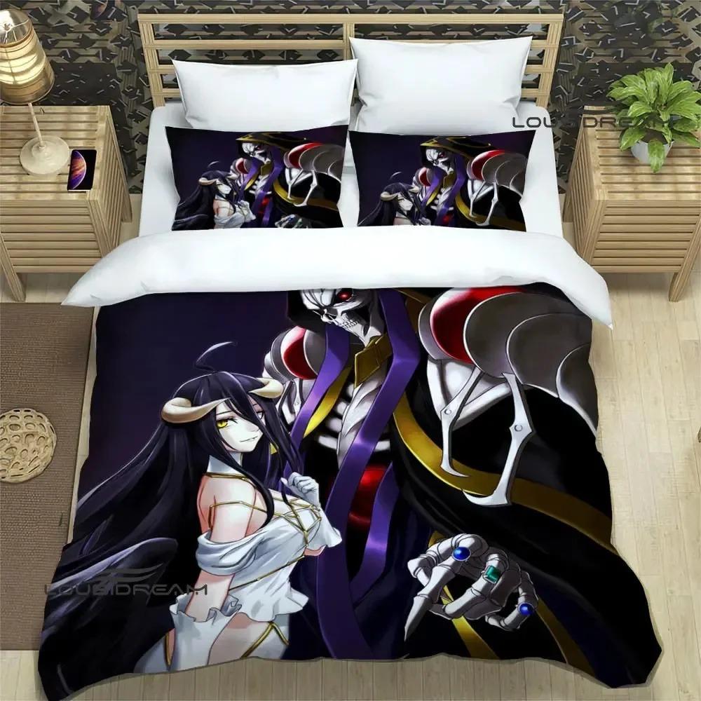 Overlord Cartoon Printed Bedding Sets Exquisite Bed Supplies Set Duvet Cover Bed Comforter Set Bedding Set Luxury Birthday Gift