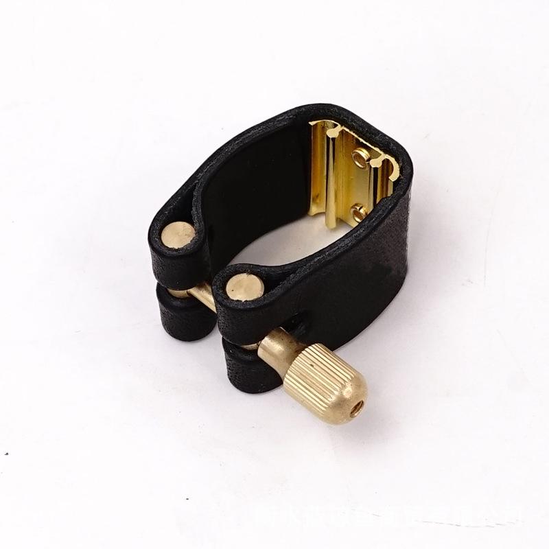 Soft Cowhide Alto Saxophone Ligature and Bakelite Mouthpiece Clamp