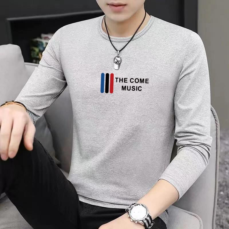 

Мужские футболки с длинным рукавом и круглым вырезом — модные бренды премиум-класса для весны, осени и зимы. M (85-100 jin)