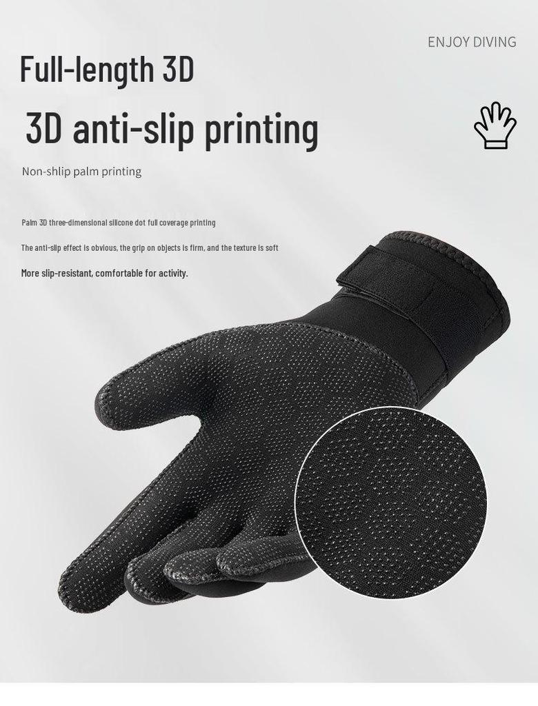 Substar 3/5mm Anti-Slip Diving Gloves: Snorkeling, Surfing, Anti-Cut, Warm, Wear-Resistant; Ideal for Winter Swimming & Fishing.