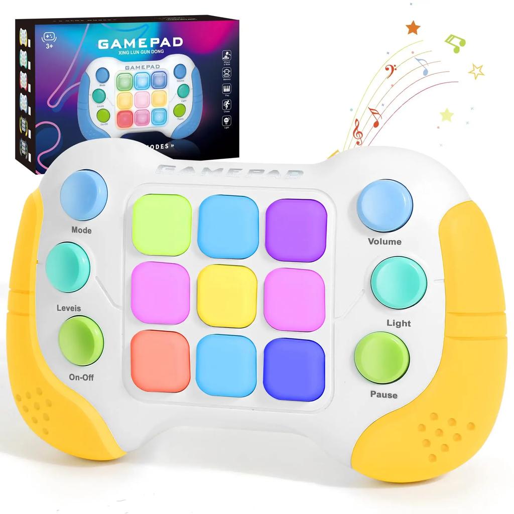 RGB LED Lighting Game Pad for Children Electronic Pop Light Quick Push Game Console Fidget Anti Stress Adult Stress Relief Toys