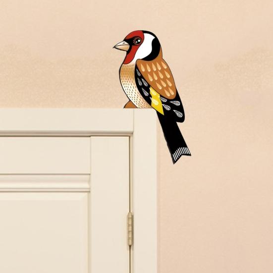 1 Pair Bird Door Topper Rustic Bird Shape Door Frame Corner Sculpture Wooden Wall Art Sign for Bedroom Living Room