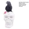 Halloween Birds Skull Ornament Gothic Eerie Skull Sculpture Festive Atmosphere Halloween Tabletop Decoration