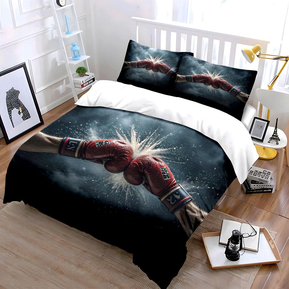 Boxing Gloves Clash Design Bedding Duvet Cover Set (1*Duvet Cover 2*Pillowcases, without duvet insert)