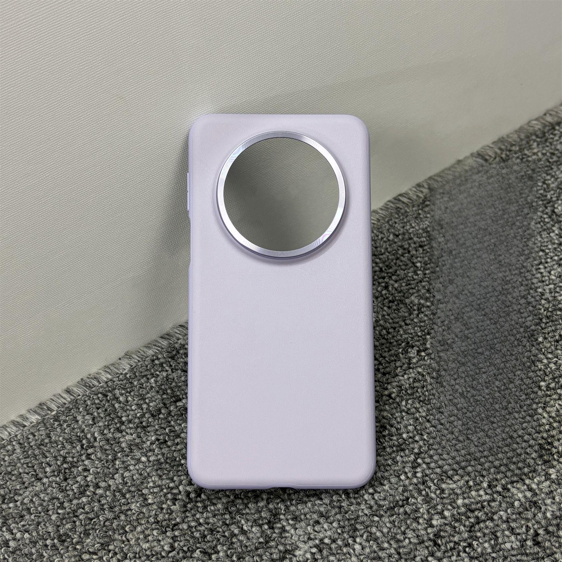 

This Phone Case Is Designed for The Huawei Mate70PRO, Featuring A Simple Original Leather-textured Metal Ring Lens and Matte Leather mate70 фиолетовый