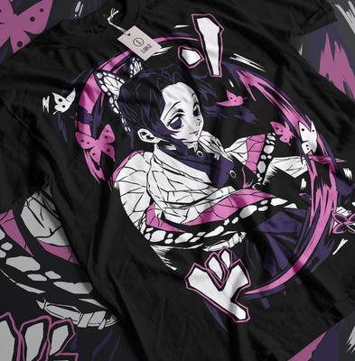 T-shirt Shinobu Kocho Demon Slayer Kimetsu No Yaiba Design Maglietta Anime Tutte le Taglie