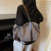 Yogodlns Oversized Canvas Fabric Shoulder Cross Body Bags For Women Solid Color Large Capacity Shopping Travelling Duffel Handbags
