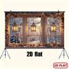 1 Pezzo Decorazione Invernale Finestra Innevata Sfondo Decorazioni Invernali Per Studio Fotografico Photo Booth Festa di Natale