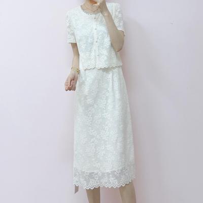 2026 Rhinestone Embellished Round Neck Patchwork Midi Dress with Faux Two-Piece Short Sleeves