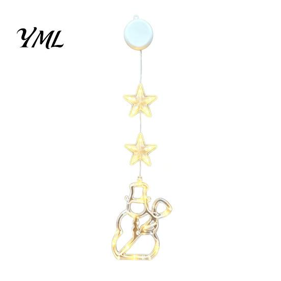 LED Window Decoration Star Moon Hanging Light, Warm String Lights, Christmas Tree Pendant Decorations Decorative Atmosphere Lamp for Home Holiday
