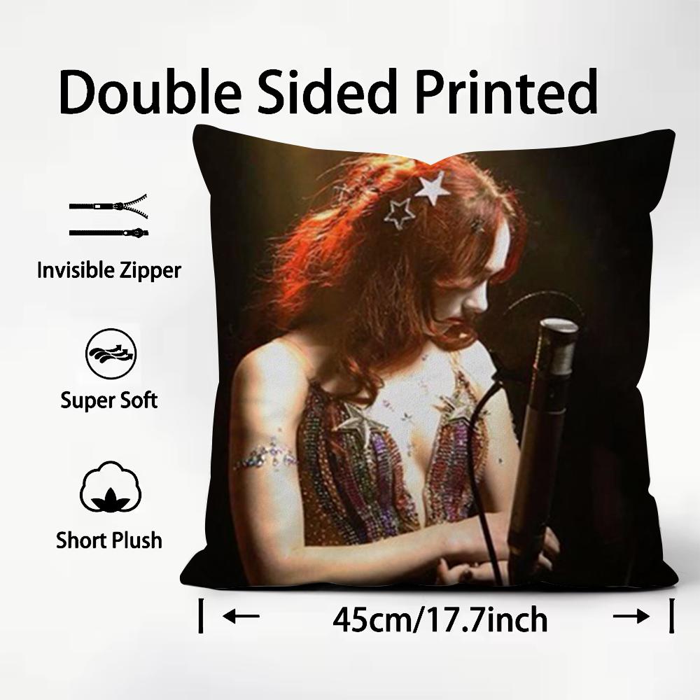C-Chappell R-Roan Singer Cushion Cover Pattern Printed Pillowcase for Living Room Sofa Cushion Cover & Bedroom Decor