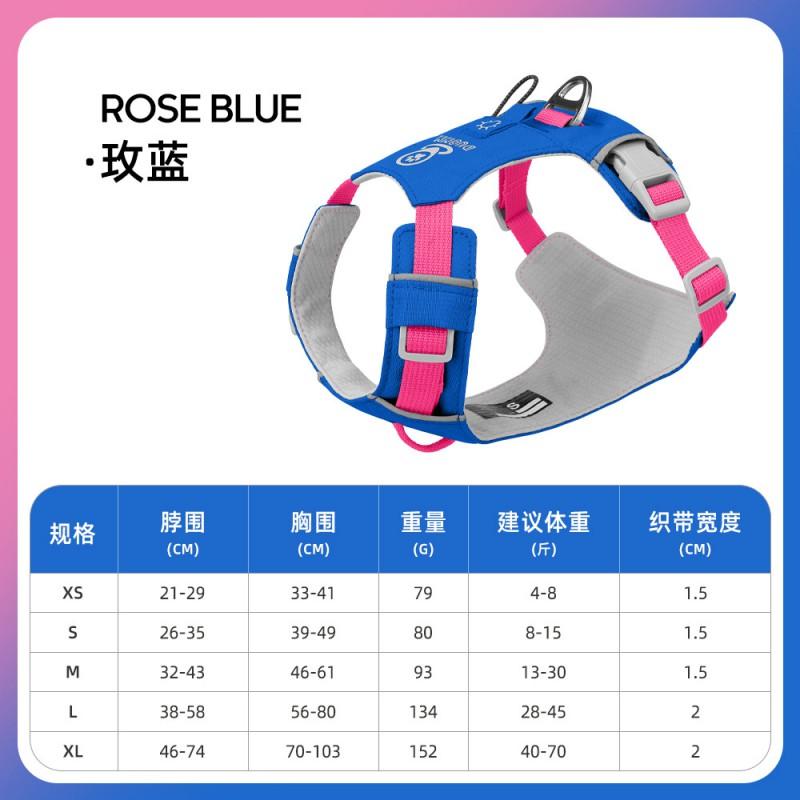 Lightweight Dog Harness With Reflective Stripes Waterproof Quick-Dry Nylon Adjustable Pocket GPS Tracker Outdoor Walking