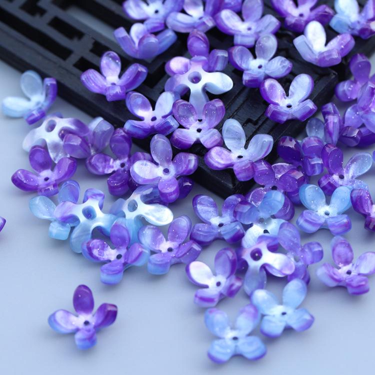 10-50pcs Flower Beads Caps Czech Glass Petal Charms Pendants Loose Spacer Bead for Jewelry Making DIY Accessories Wholesale