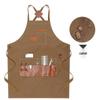 Custom Logo Canvas Apron for Art Students and Coffee Shop Staff
