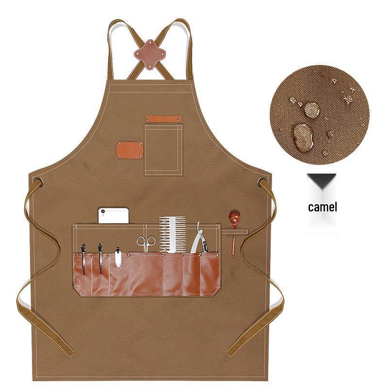 Custom Logo Canvas Apron for Art Students and Coffee Shop Staff