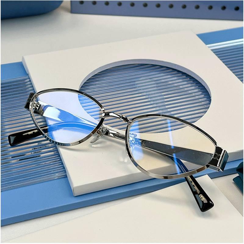 Ni Ni Gold Cat Eye Retro Sunglasses, Unisex Round-Square, Myopia-Compatible