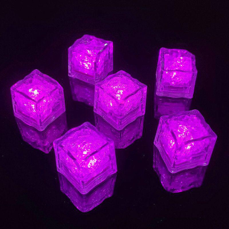 LED Seven-Color Flashing Ice Cubes: Light-Up Toys for Bars & Parties