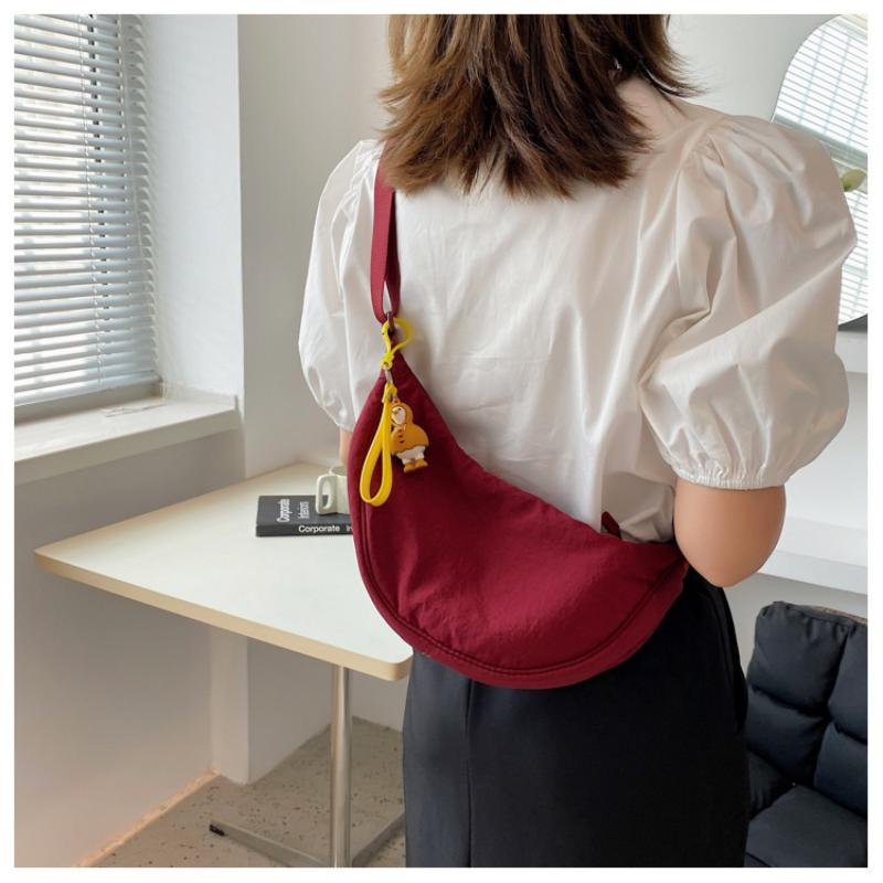 Jednoduchá a módní taška na knedlíky Dámská taška Crossbody Bavlna Malá látková taška Taška přes rameno Taška přes rameno