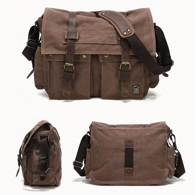 Men's Canvas Shoulder Bag Messenger Bag Casual Bag
