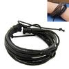 1 Pc Fashion Women/Men Multilayer Faux Leather Bracelet Casual Braid Bangle