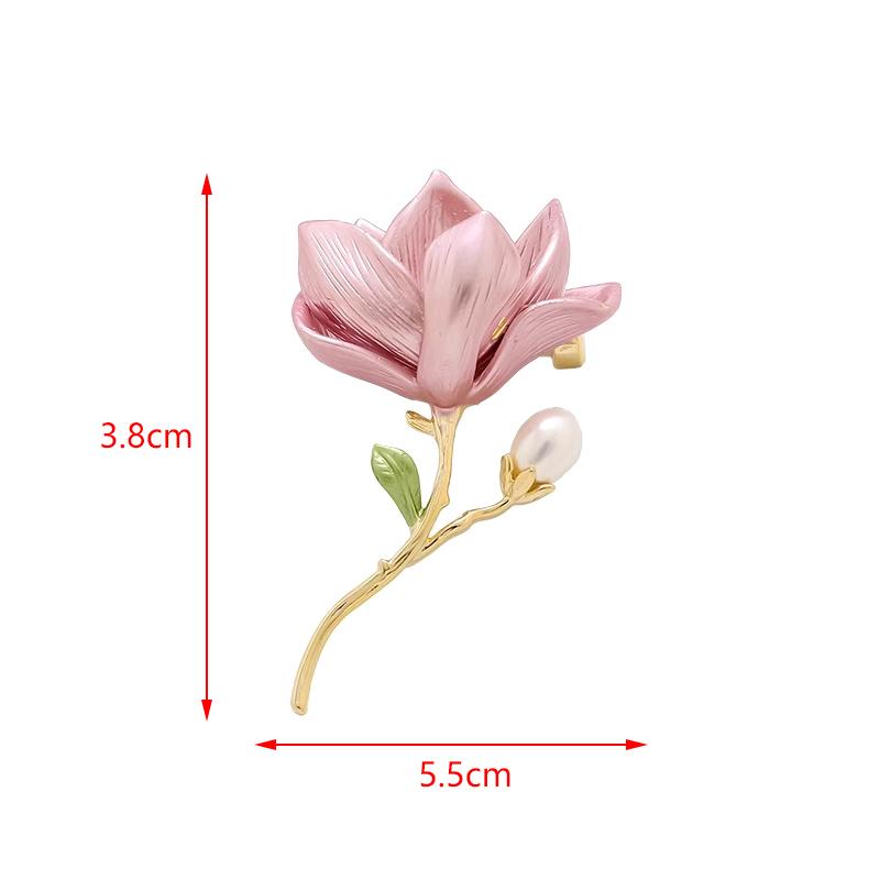 Broches de Flor de Magnólia Alba Exquisitos Para Mulheres Meninas Banquete Escritório Casamentos Pins Versátil Corsage Acessórios de Vestuário Presente