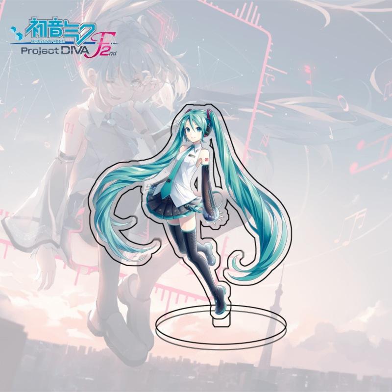 Large Standee Hatsune Miku Anime Acrylic Desktop Decor Cartoon Figure Collectible Gift For Fans