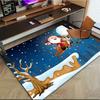 Christmas Santa Claus Deer Snow Night Moon Winter Scene Wall Sticker Home DecorOffice Mat Perfect for Home Decor Office Desk Chair Rugs Chai