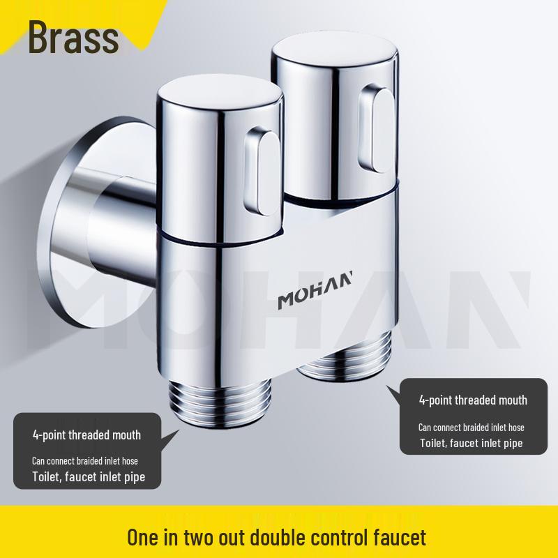 Dual-Control Brass Angle Valve: Multifunctional Two-Way Faucet for Mini Washing Machine
