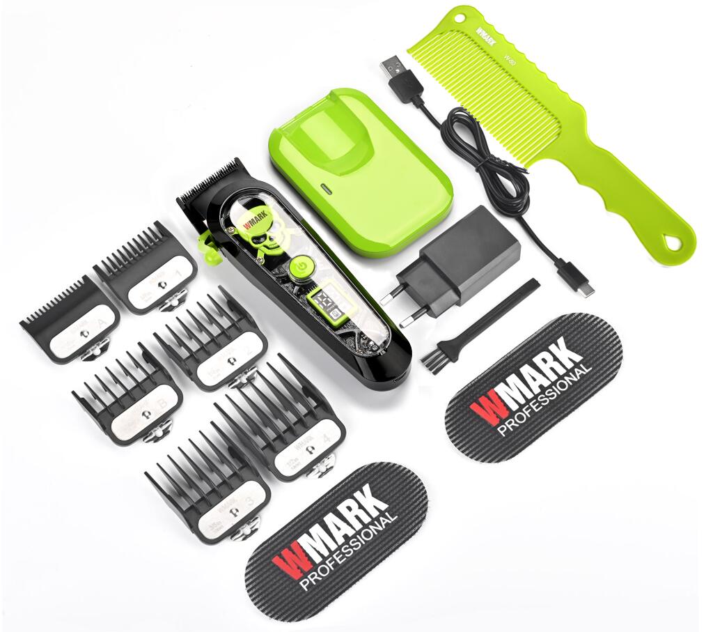 WMARK NG-130 Wireless Charging Hair Clipper High Speed Professional Type-C Rechargeable Hair Cutter With Charge Stand
