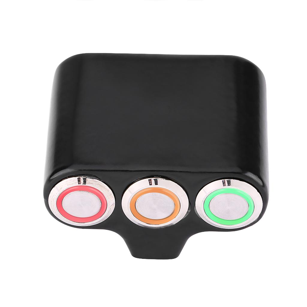 22mm Motorcycle Handlebar Mount Switch Headlight Hazard Brake Fog Light ON OFF with LED Light