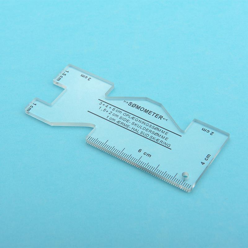 DIY acrylic thickness measuring patchwork ruler thickness measuring ruler, patchwork clothing ruler, mini patchwork ruler sewing patchwork tool