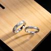 Banyan Tree S925 Silver Textured Open Couple Rings - Ideal Birthday Gift for Girlfriend