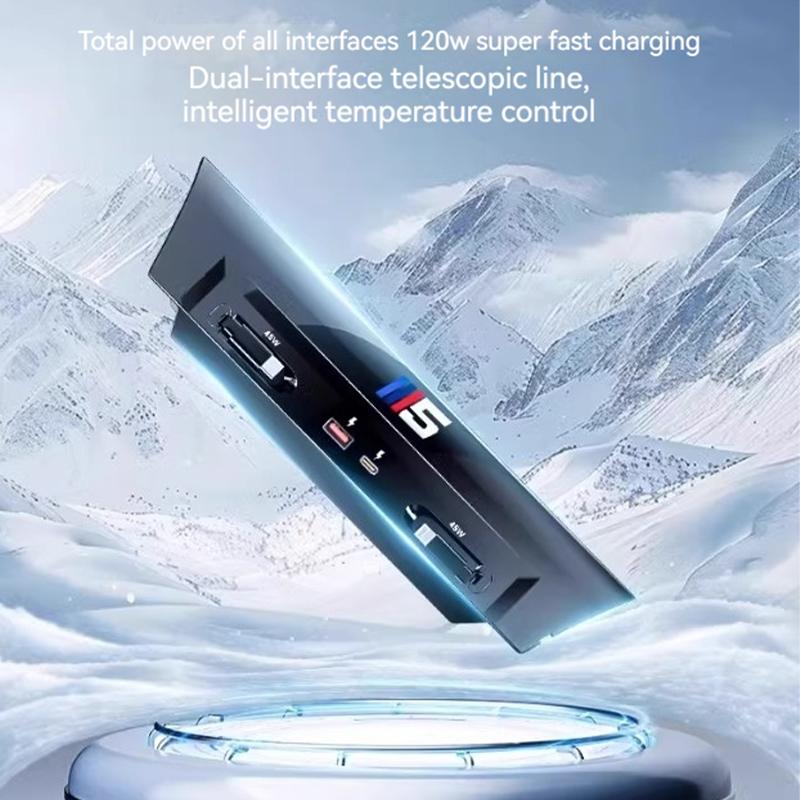 For BMW 5 Series G60 2024 Accessories USB Type-C Splitter Center Console Fast Charger Shunt Docking Station Extender Car Interio npmk56